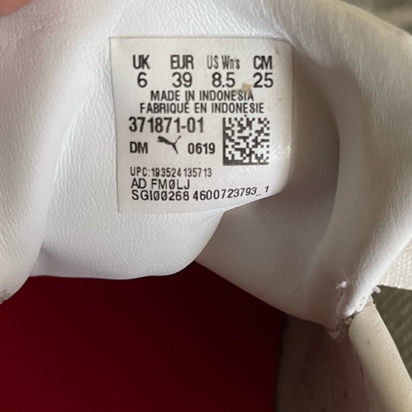 Puma Cali Glitz Lips White Silver Size 8.5 - Picture 4 of 5